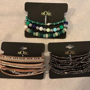 NWT THREE NOIR JEWELRY BRACELET CARDS *CLEARANCE*
